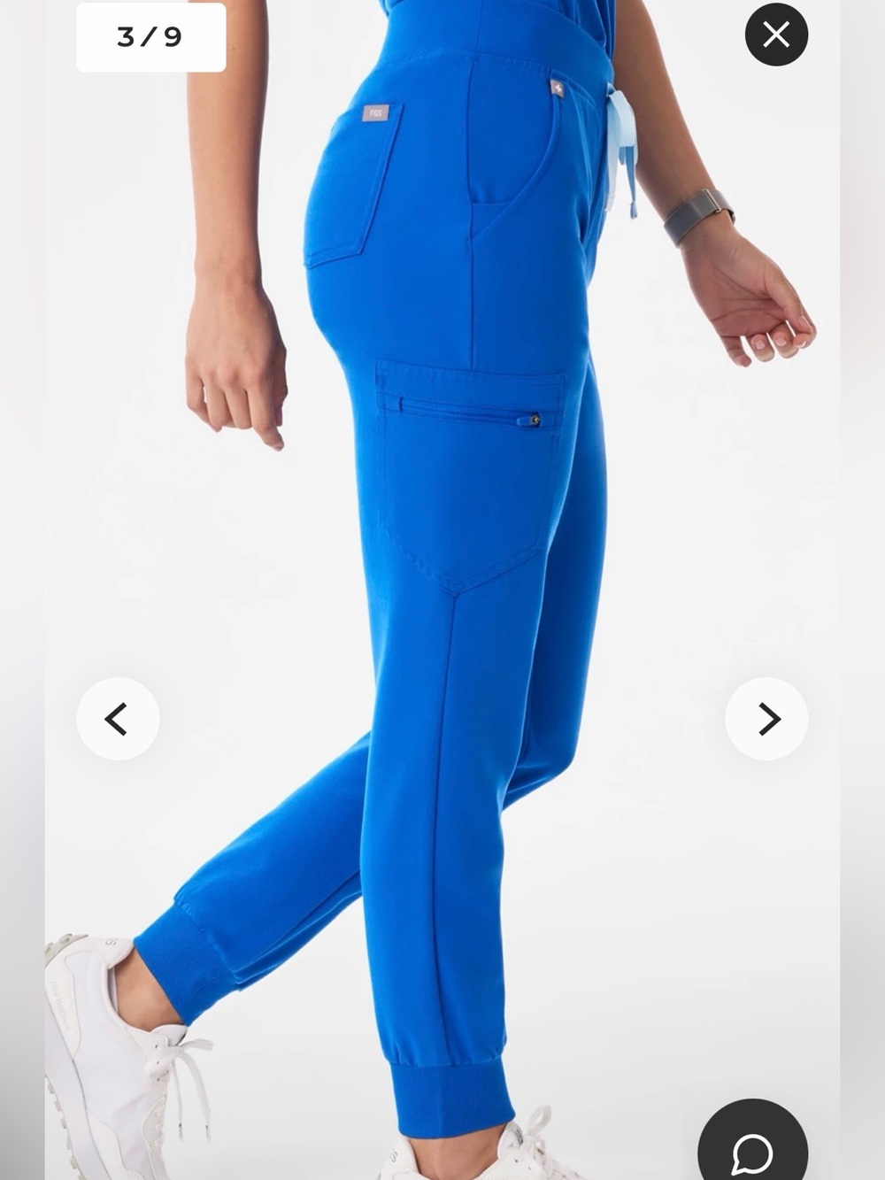 FIGS Women's Royal Blue Jogger Scrub Pants (Used) - Picture 4 of 15